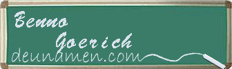 Benno Goerich Visitenkarte